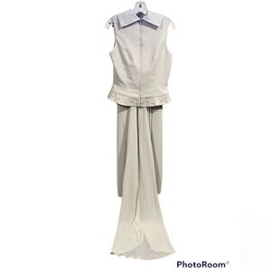 90’s Vintage Mother of Bride Formal 2 piece Gown with detachable train Size 12